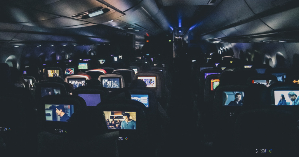 viajar a noite de avião